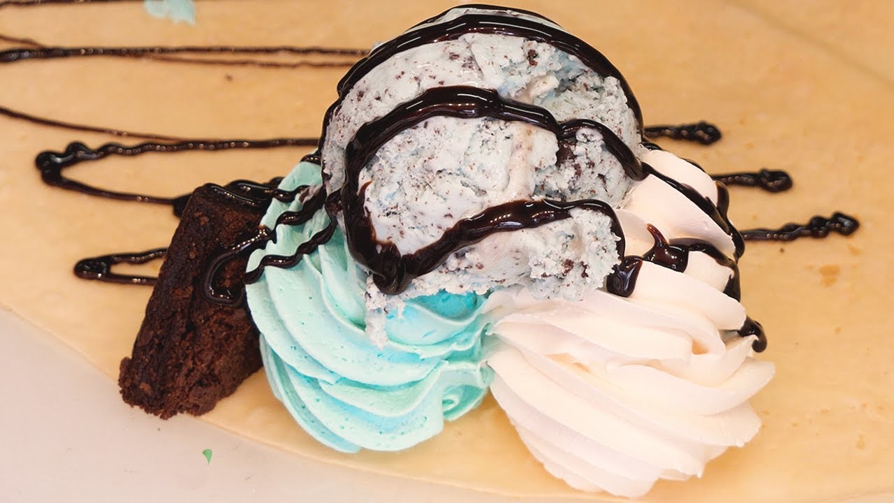 [Блины] Шоколадно-мятный креп / клубничный торт Melva Crepe