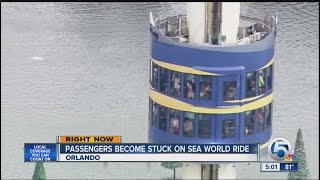 Passengers become stuck on Sea World ride