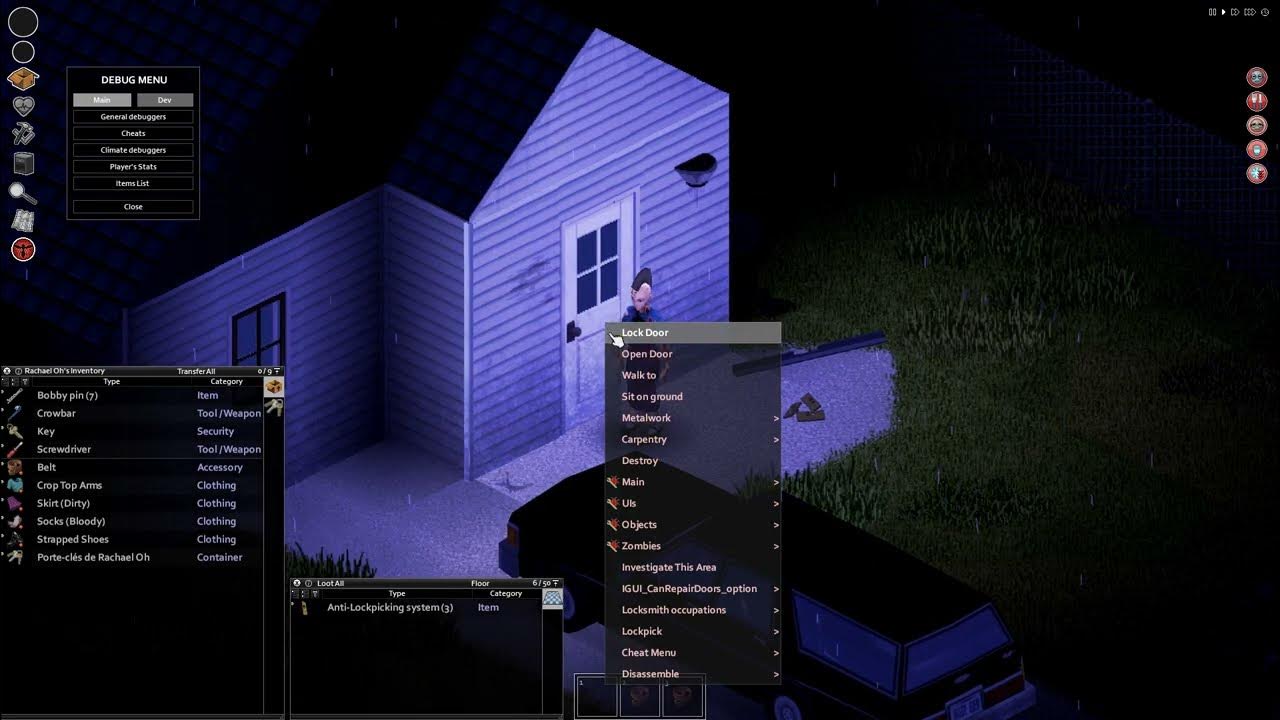 Project Zomboid Anti lockpick Anti crowbar sytem of More Lock