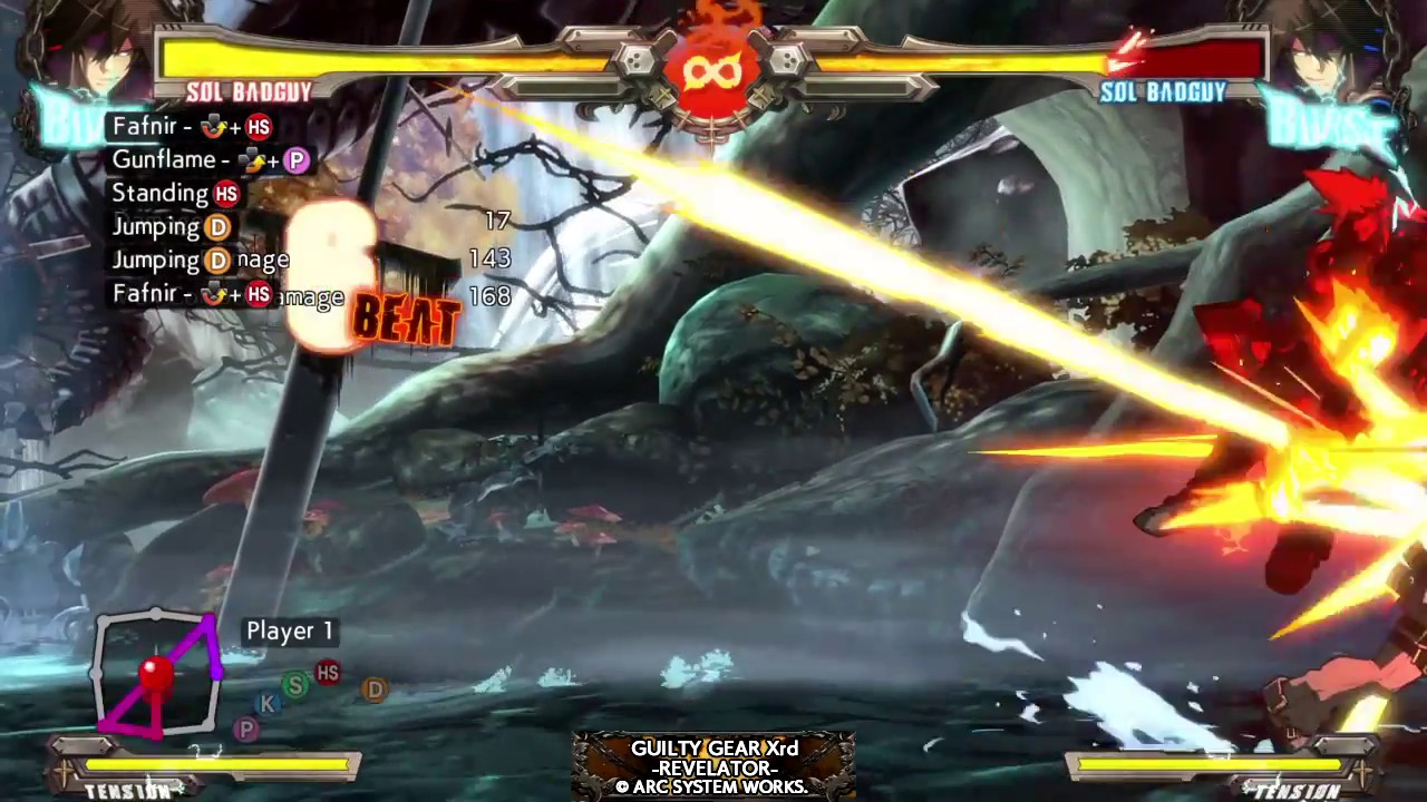 Guilty Gear Xrd Rev2 - BnB combo - Sol double fafnir - YouTube