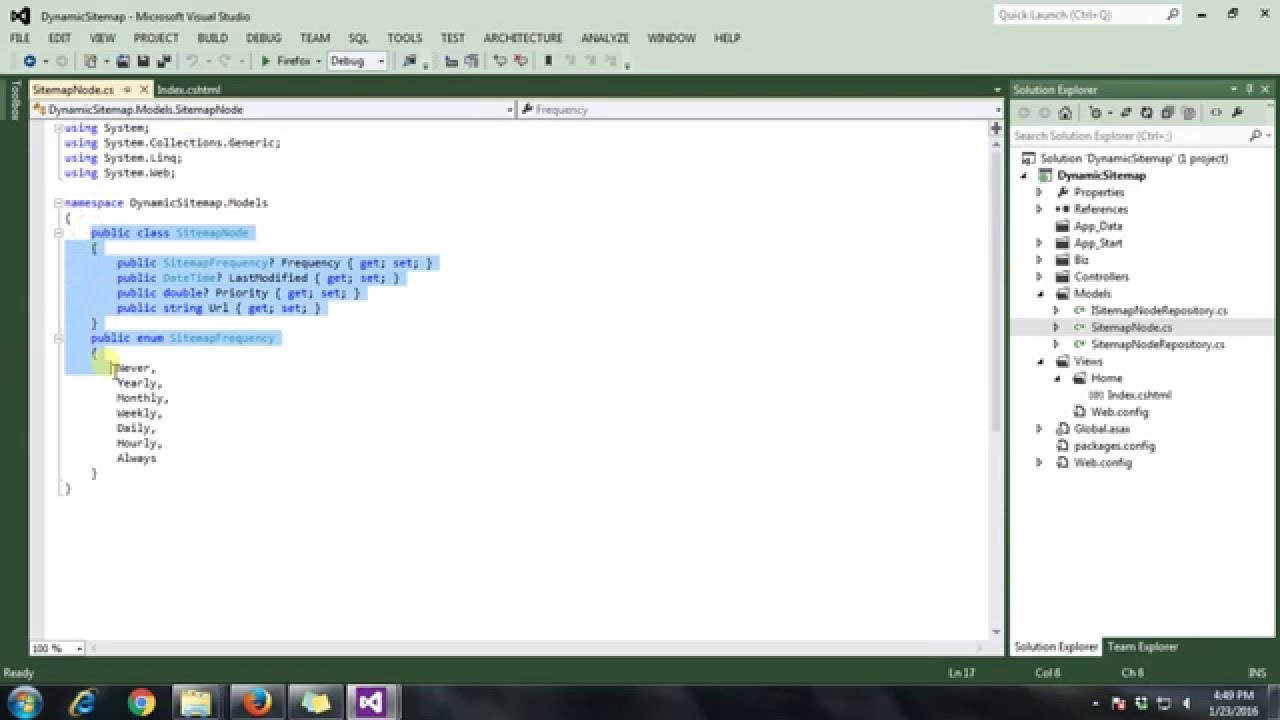 dynamic sitemap for asp net mvc for search engine indexing youtube