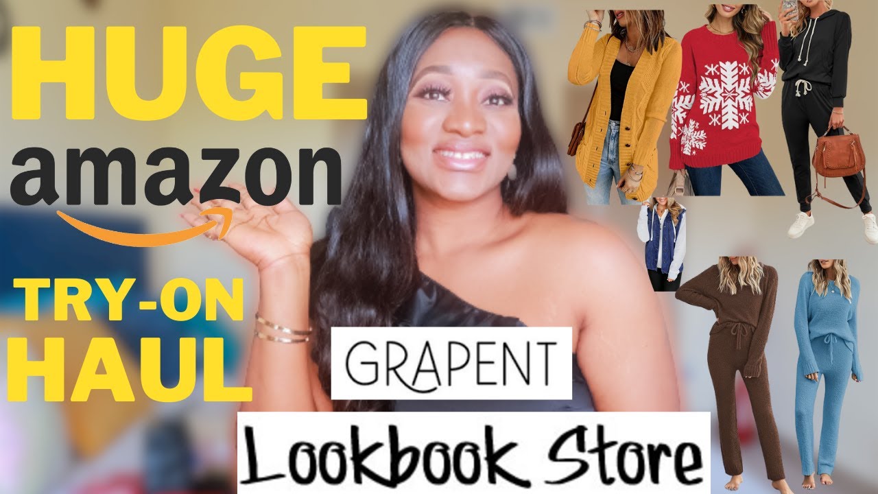 HUGE AMAZON AFFORDABLE FALL/WINTER CLOTHING TRY ON HAUL LOOKBOOK STORE AND GRAPENT CLOTHING HAUL