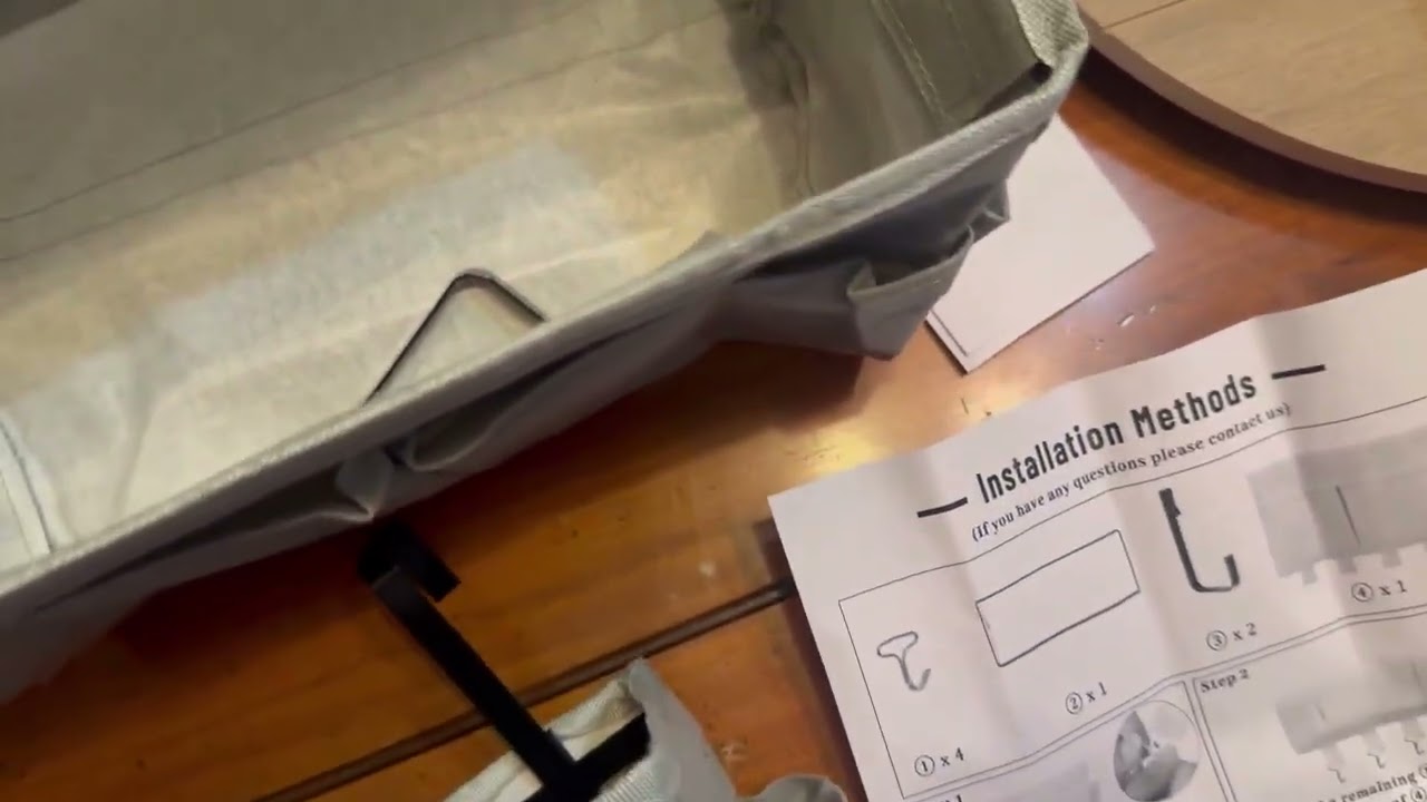 Unbox, Assemble, Install Bedside Storage Bag Multi Function Hanging Organizer Caddy