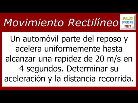 MOVIMIENTO RECTILÍNEO UNIFORMEMENTE ACELERADO - Problema 1