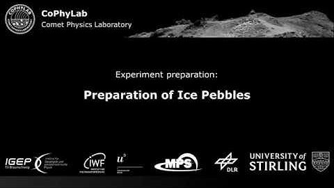 CoPhyLab Experiment preparation: Preparation of Ice Pebbles