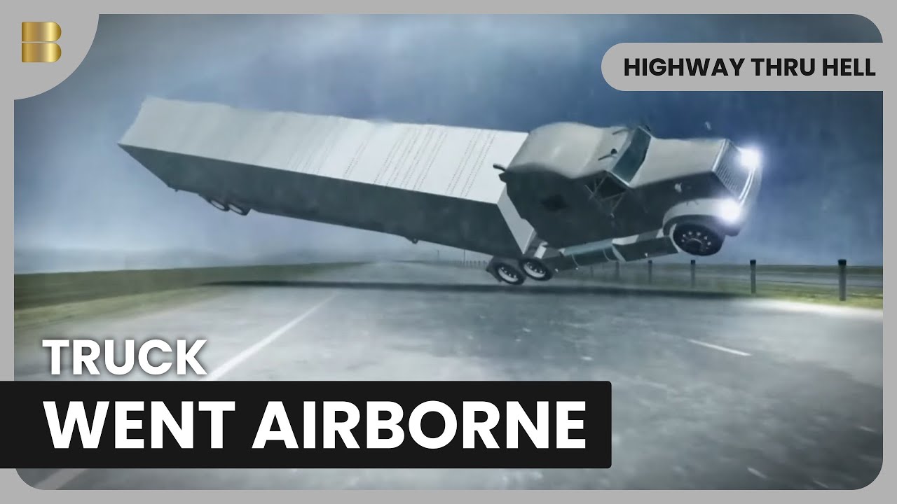 Semi Truck Flips Airborne in 75 MPH Windstorm | Highway Thru Hell - YouTube