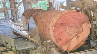 Sawing a large pine & an edger and resaw explanation #255