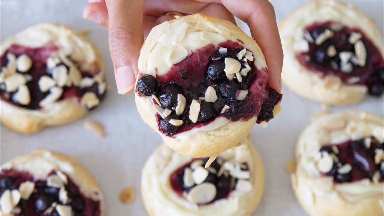 Mixed BerryCream Cheese Crescent Danish Recipe using Pillsbury