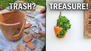 Diy Broken Pot Garden Creative Succulent Planter Idea asmr