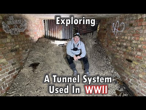 EXPLORING A TUNNEL SYSTEM USED IN WW2...(ROOF IS CAVING IN)...part 3 underground series....