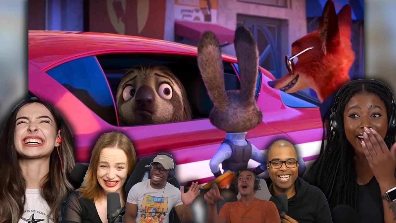 «Зверополис» — сцена погони на автомобилях с ленивцем / Подборка реакций