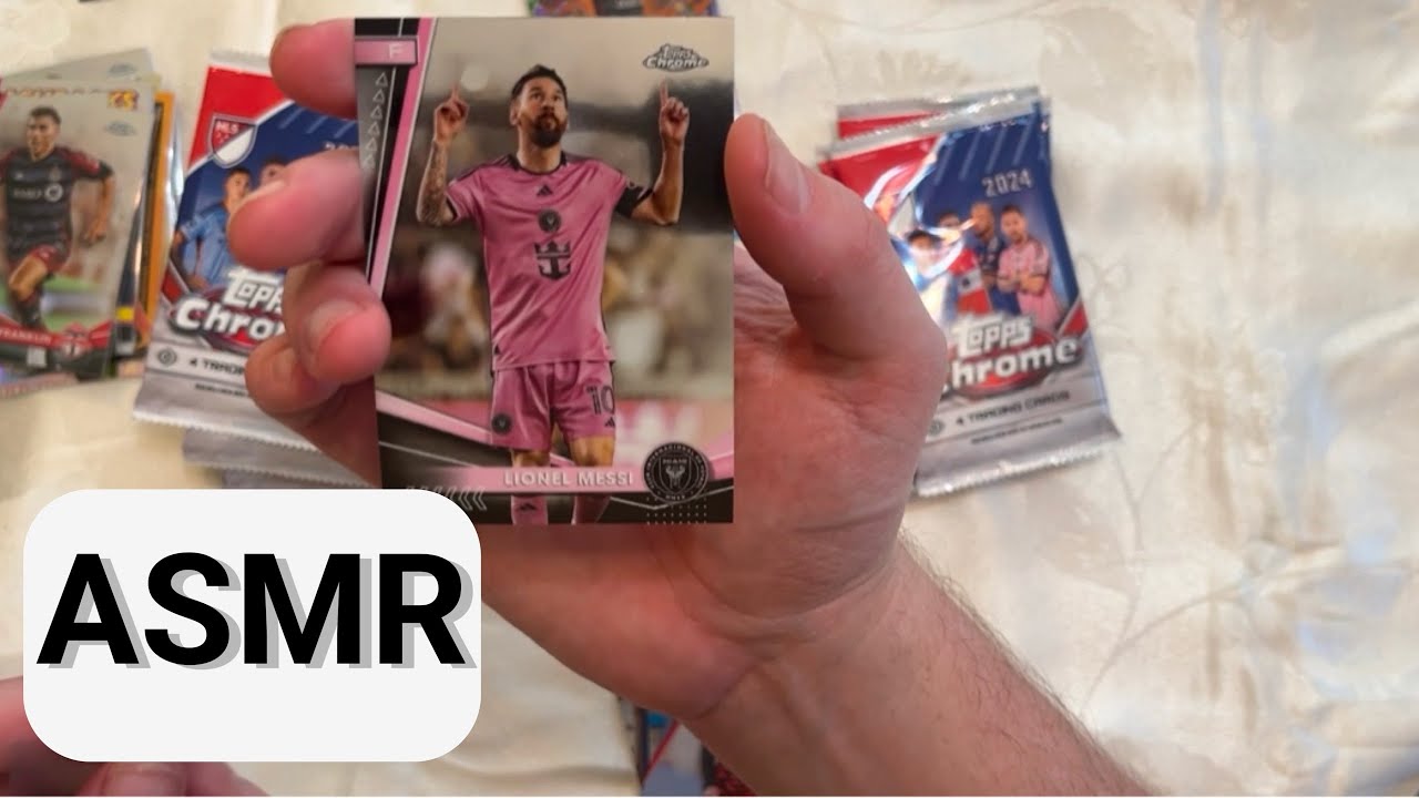 ASMR: Opening 2024 Topps Chrome MLS Soccer Hobby Box (Up close whisper, relaxing)