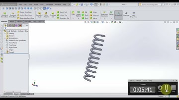 Use of Helix and Swept Boss/ Base  in Solidworks.