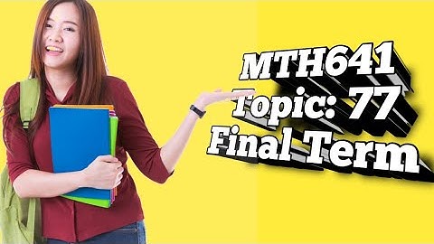 Mth641 Topic No # 77 || Operators on Finite Demensional Space