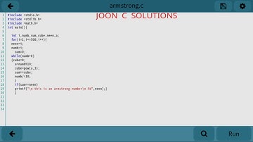 C PROGRAM(ARMSTRONG NUMBERS)