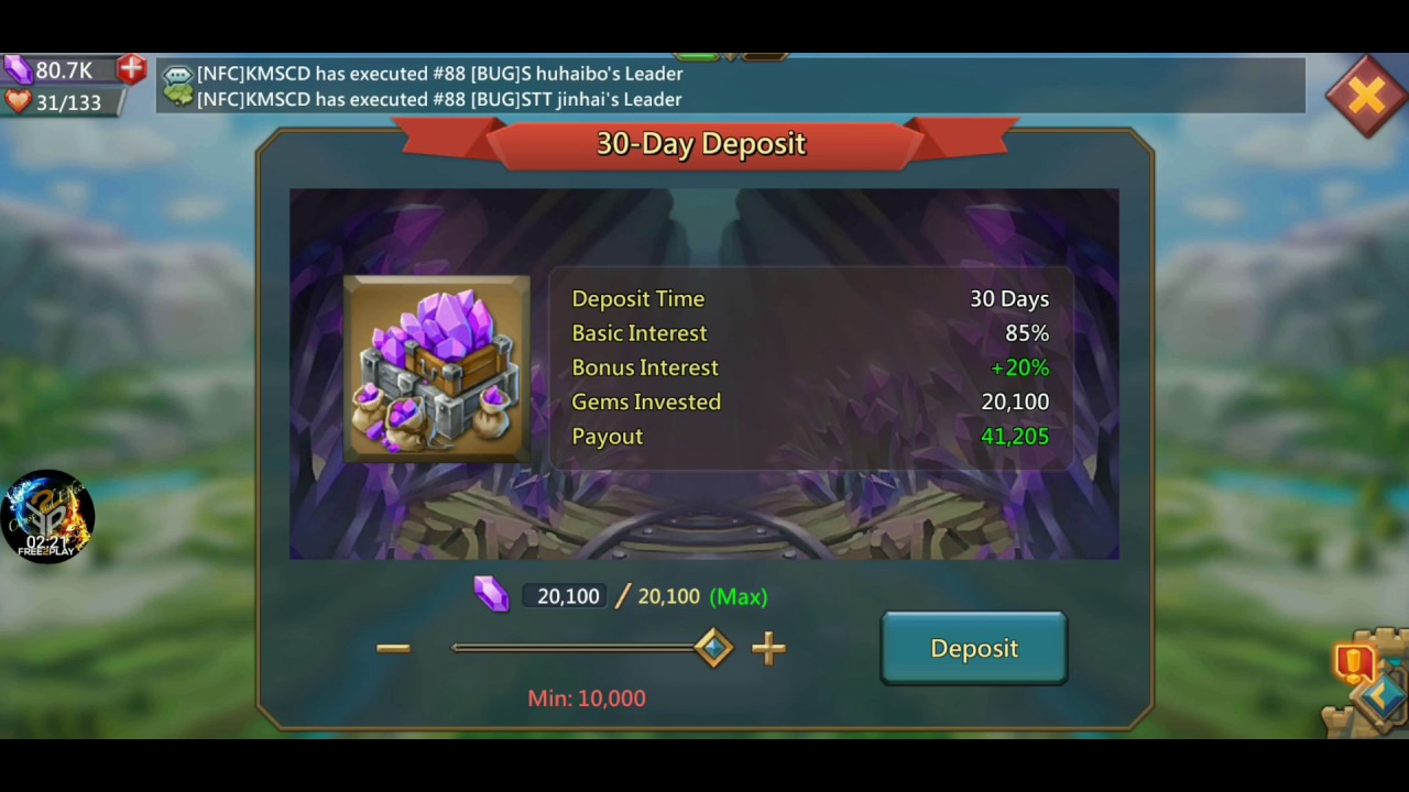 Lords Mobile Treasure Trove - Collecting and Depositing Gems