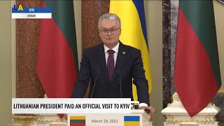 President Of Lithuania Gitanas Nausda Paid An  Visit To Ukraine