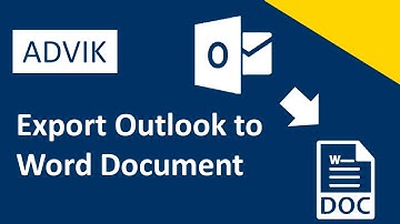 How to Export Outlook Emails to Word Document? Advik Software