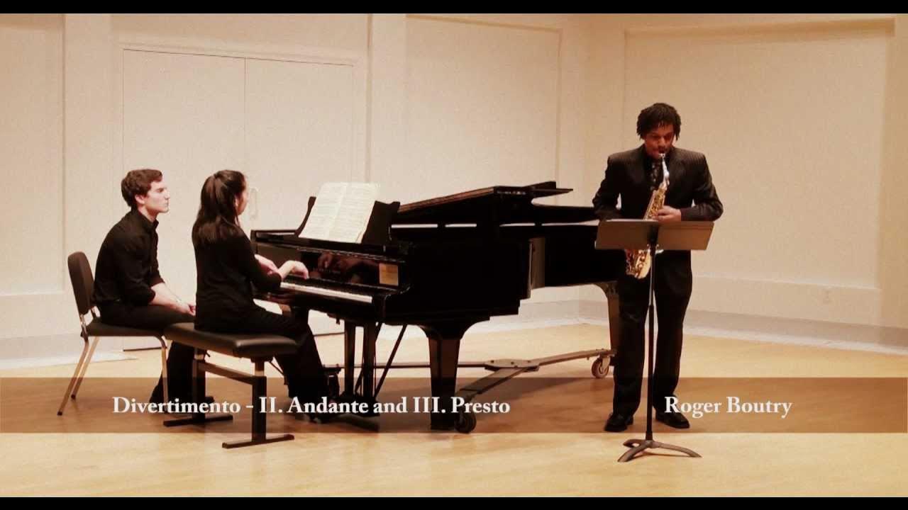 Divertimento by Roger Boutry (mvt. 2 & 3), Corey Dundee Saxophone