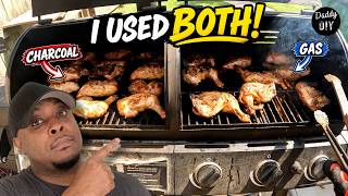 Managing Charcoal AND Gas at the Same Time | Direct Heat Chicken
