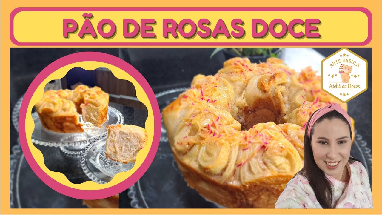 PÃO DE ROSAS DOCE 😍 COM LEITE CONDENSADO COM QUEIJO CUIA E PARMESÃO 😋 PÃO ROSCA FLOR 😋