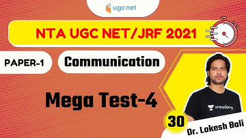 NTA UGC NET | 30 Days Rapid Revision Batch | Communication by Lokesh Bali | Mega Test-4