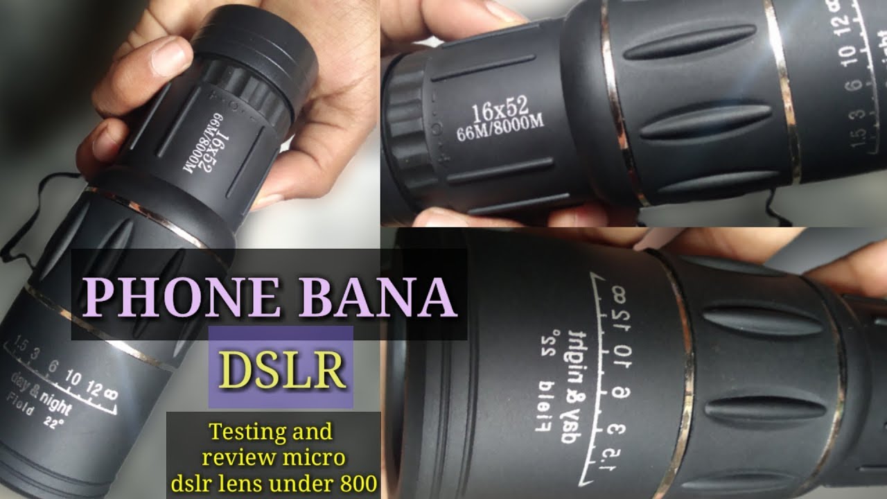 16x52 HD 16x Magnification Zoom Monocular testing in hindi unboxing