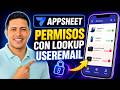 Permisos con UserEmail y Lookup en Appsheet