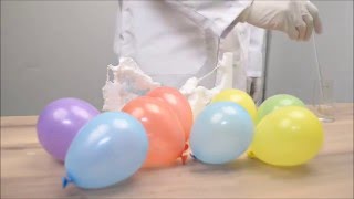 Ацетон + пенопласт и взрывные шарики Acetone + styrofoam and blasting balls