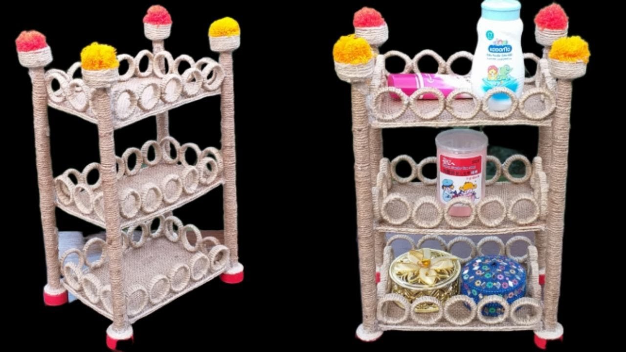 DIY Jute & Cardboard Multipurpose Rack || Room Organization and Storage ...