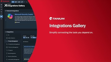 Demo: Tanium Integrations Gallery