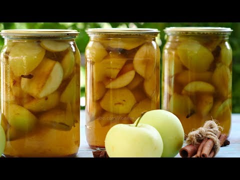 Видео рецепт Маринованные яблоки в банках на зиму