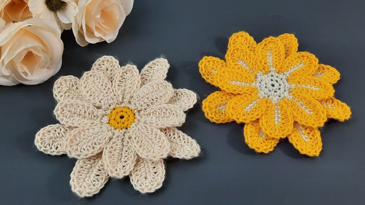 Crochet flower || Bunga rajut - YouTube