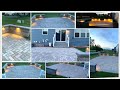 Unilock 20x20 Paver Patio with seating wall and inbuilt lights | US Patio Tour | Unilock Patio ideas