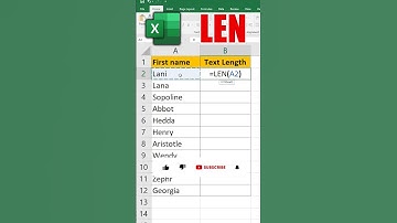 Len Formula in Excel🔥🔥#excel #shorts