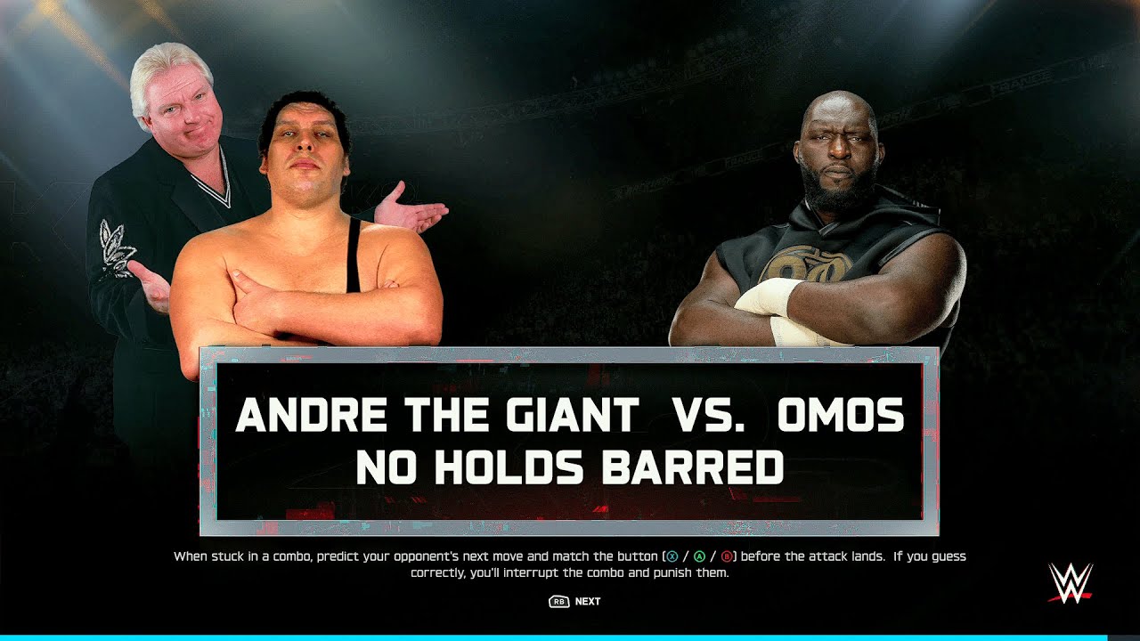 WWE 2K25 FULL MATCH - Andre the Giant vs. Omos - WrestleMania Main Event