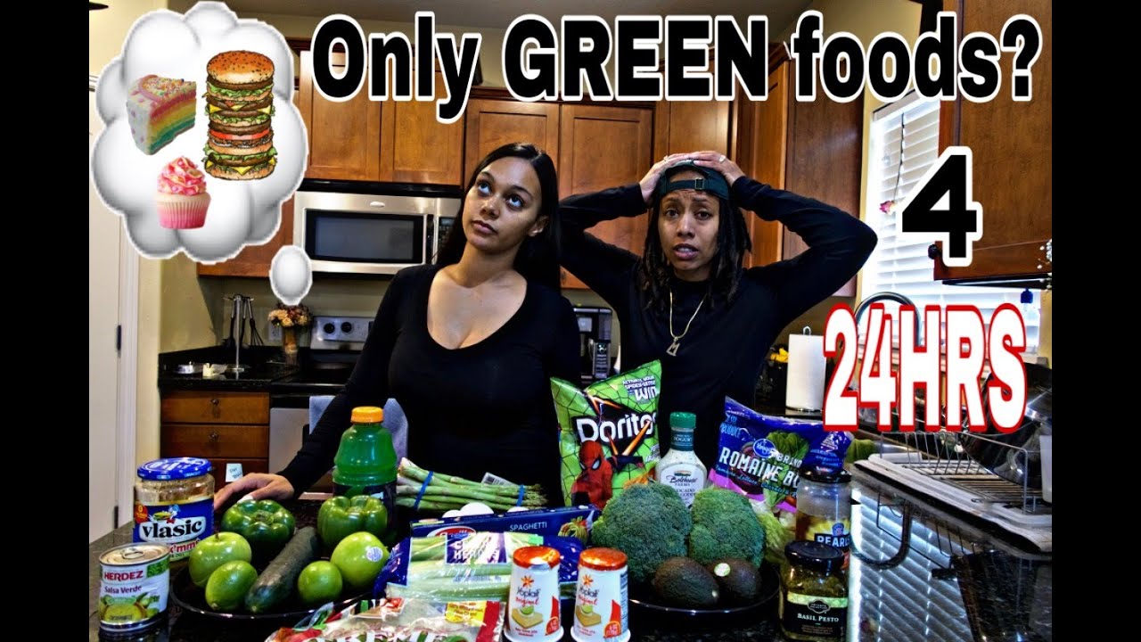 We Only Ate GREEN FOODS For 24 HOURS!! | IMPOSSIBLE