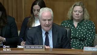 WATCH: Sen. Van Hollen, Patel clash over allegations of excessive drinking by FBI director