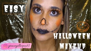 EASY HALLOWEEN MAKEUP | SCARECROW | FOR BEGINNERS