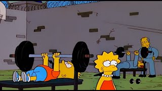 Bart do weight training in prison