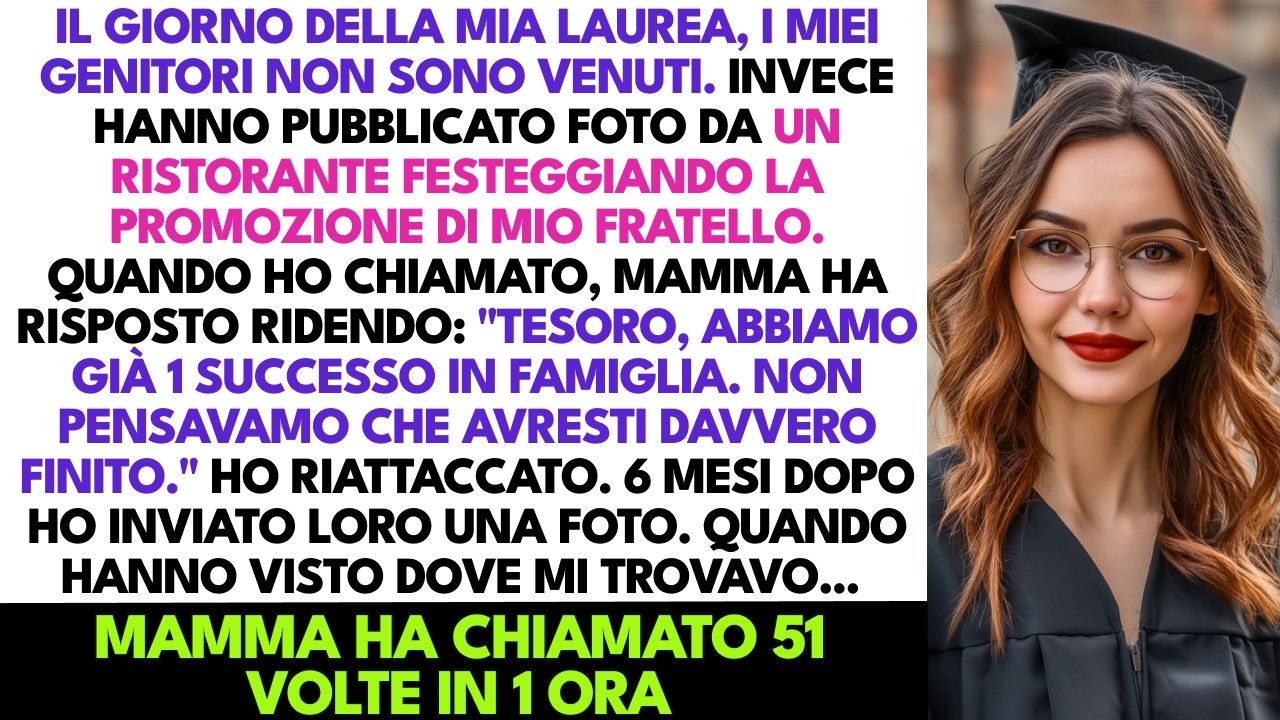 Il giorno della mia laurea, mia madre ha risposto al telefono ridendo. In sottofondo c'erano il tintinnio dei bicchieri e la musica di un ristorante. «Tesoro, abbiamo già un successo in famiglia»,...