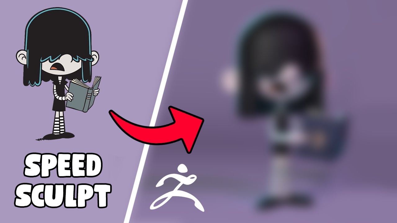 Speed Sculpting Lucy Loud from The Loud House / Nickelodeon All-Star Brawl in ZBrush