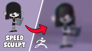 Speed Sculpting Lucy Loud From The Loud House Nickelodeon All-Star Brawl In Zbrush