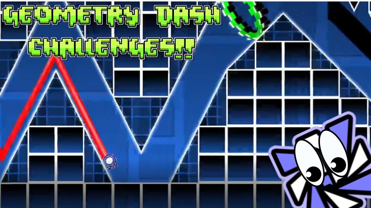 PLAYING GEOMETRY DASH CHALLENGES!! - YouTube