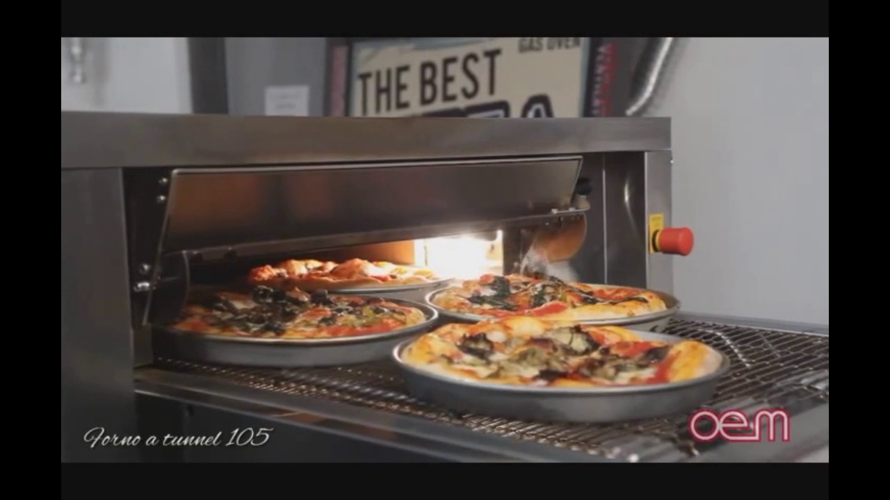 Horno de cinta Tunnel TL OEM para pizza - YouTube