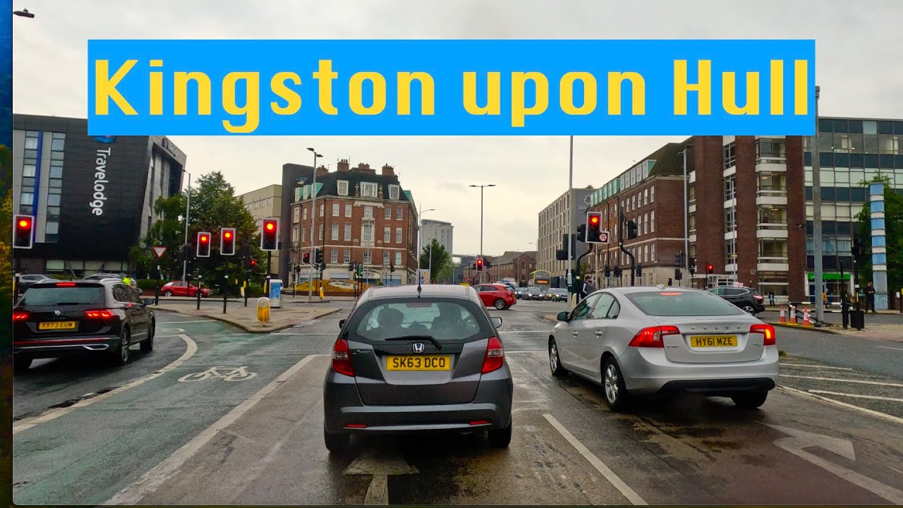 City Drive: Kingston upon Hull on a rainy day in 4K