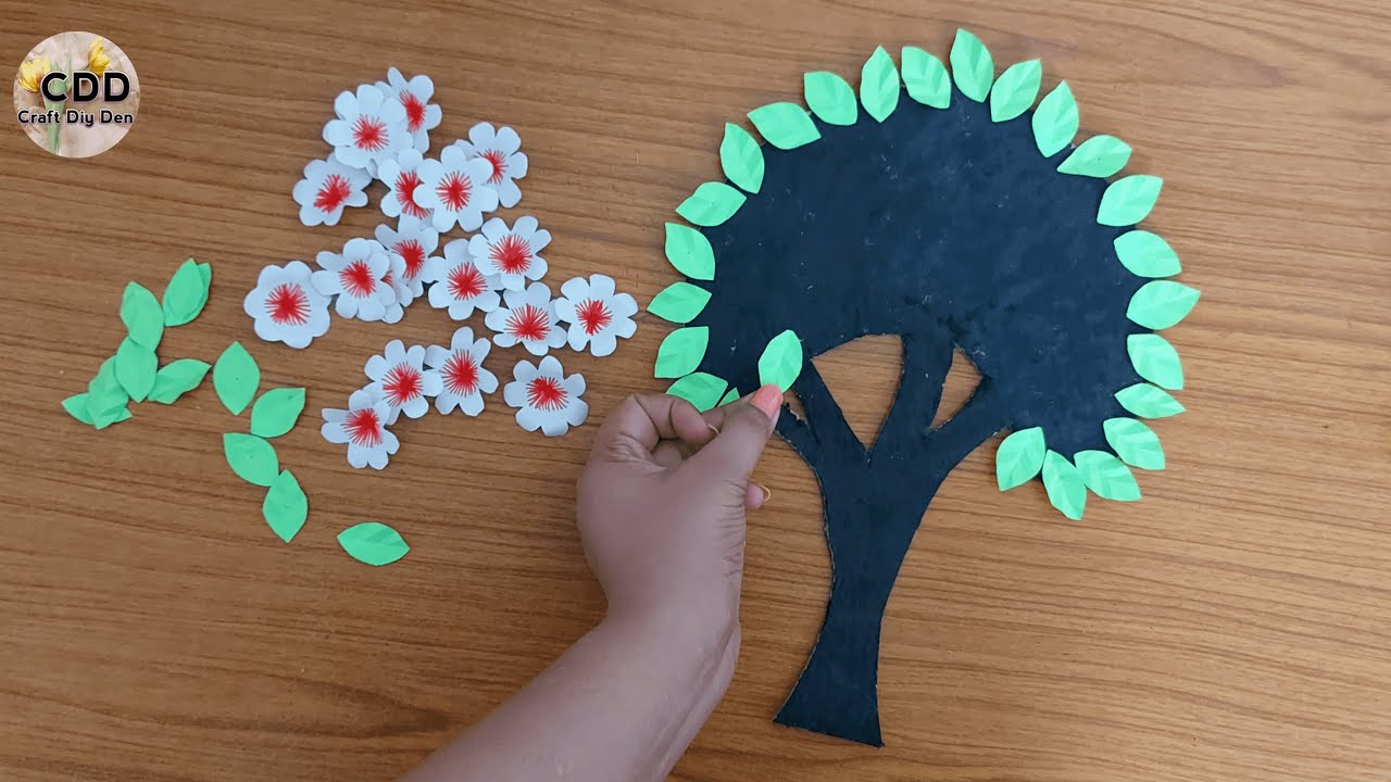 Unique Paper Tree Wall Hanging Craft DIY Room Decor Craft Ideas