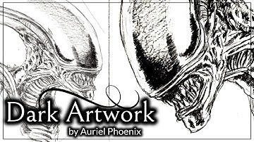 Xenomorph Speed Drawing - How to Draw the Alien in Time Lapse