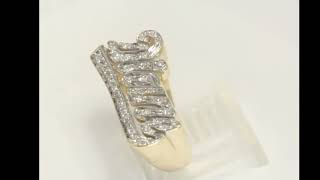 .15CT diamond Diane name ring 14K YG 7.3 GM sz 6.5 - 29324