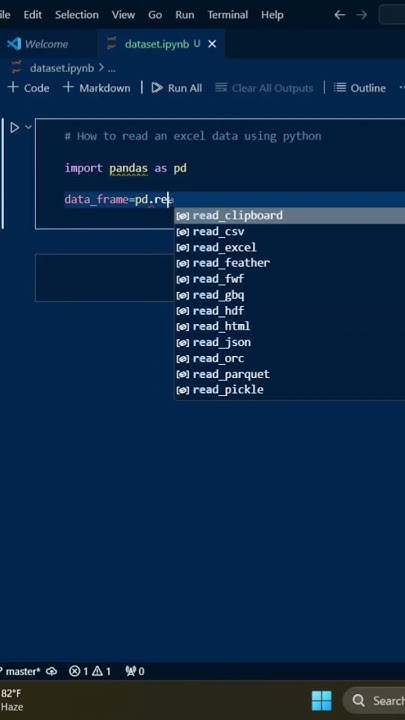 Import Excel Files in Python Using Pandas #shorts - YouTube